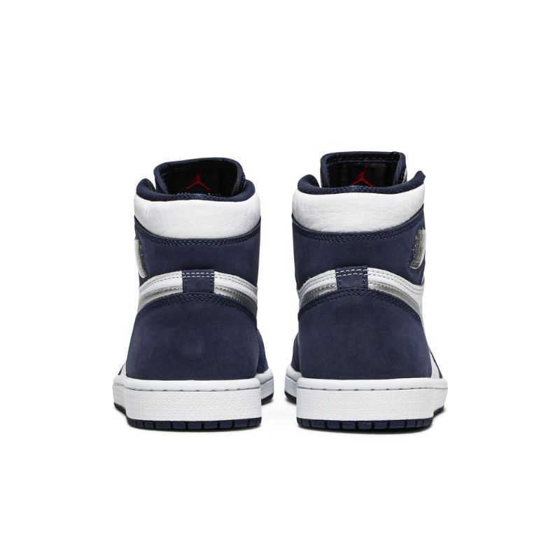 Pánské Boty Air Jordan 1 Retro High Co.jp Bílý Tmavě Modrá Modrý Stříbrný