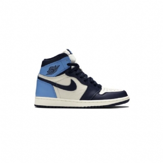 Pánské Boty Air Jordan 1 Retro High Og Bílý Tmavě Modrá Modrý