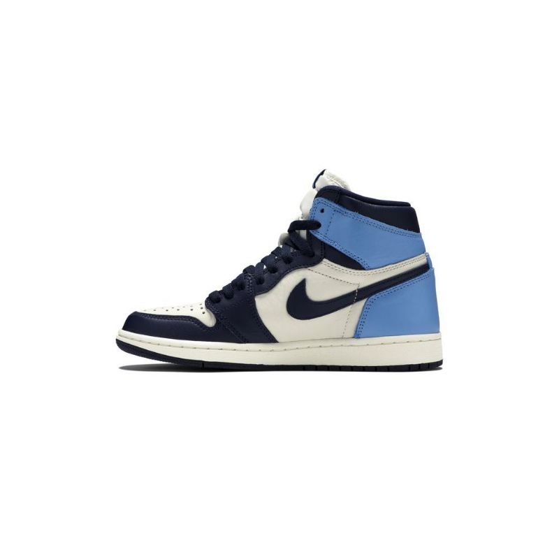 Pánské Boty Air Jordan 1 Retro High Og Bílý Tmavě Modrá Modrý