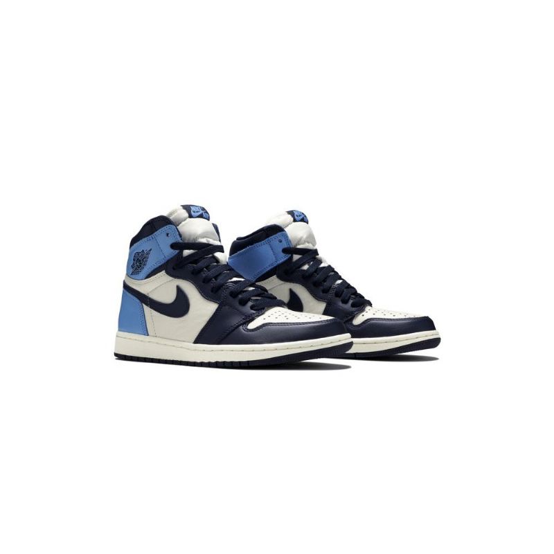 Pánské Boty Air Jordan 1 Retro High Og Bílý Tmavě Modrá Modrý