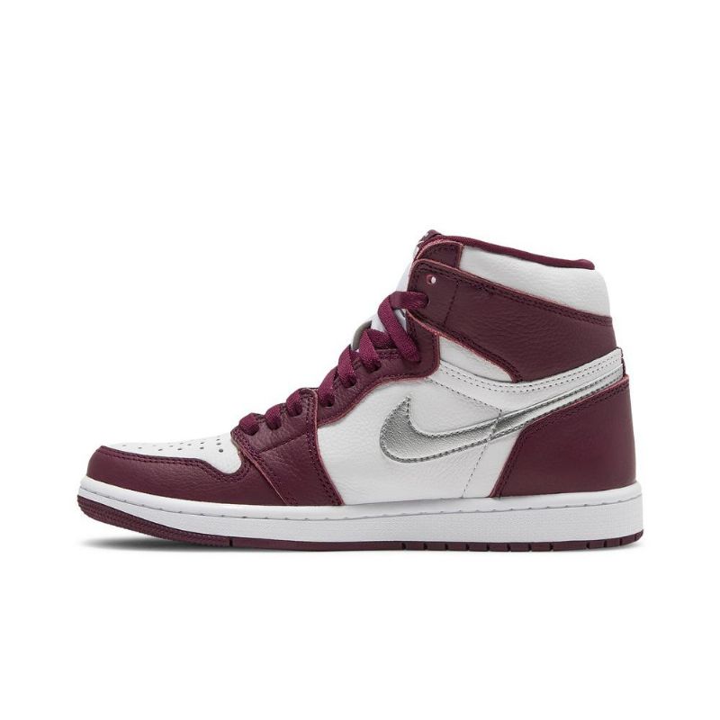 Pánské Boty Air Jordan 1 Retro High Og Bordeaux Bílý Stříbrný