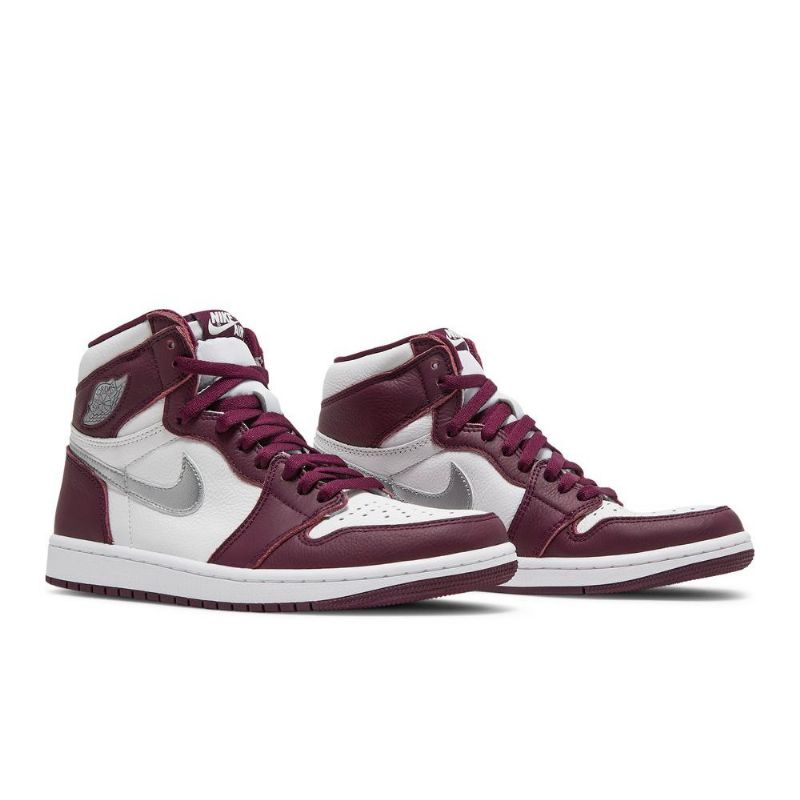 Pánské Boty Air Jordan 1 Retro High Og Bordeaux Bílý Stříbrný