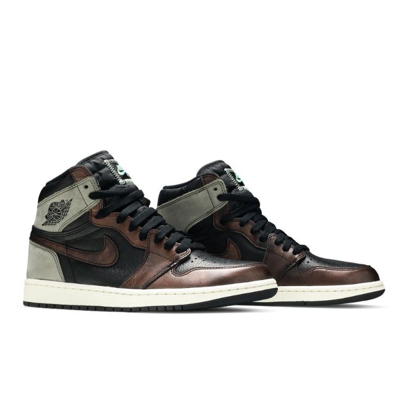 Pánské Boty Air Jordan 1 Retro High Og Černá Zelená Hnědý