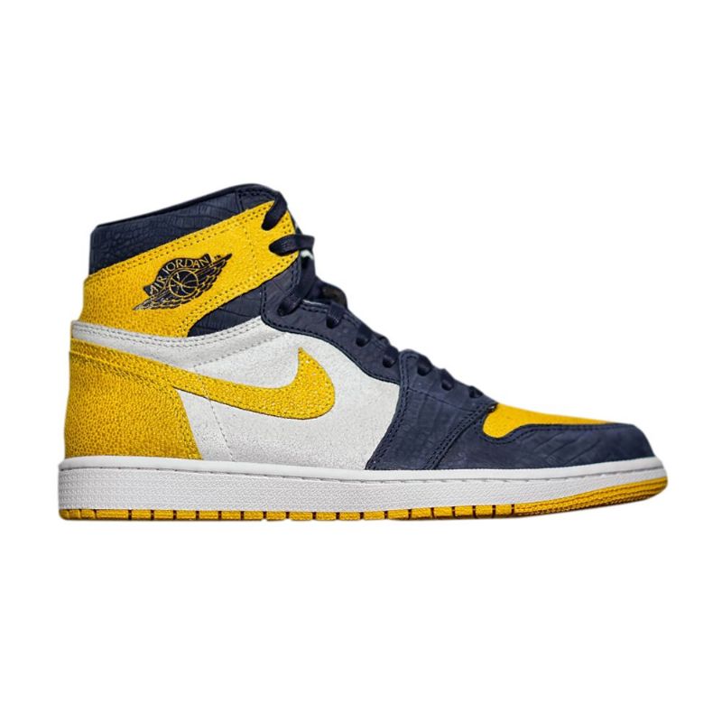 Pánské Boty Air Jordan 1 Retro High Og Pe Bílý Žlutá Tmavě Modrá Modrý