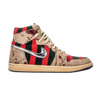 Pánské Boty Air Jordan 1 Shoe Surgeon High Hnědý Červené Černá