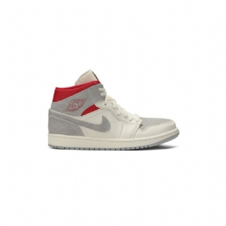 Pánské Boty Air Jordan 1 Sneakersnstuff Mid Bílý Šedá Červené