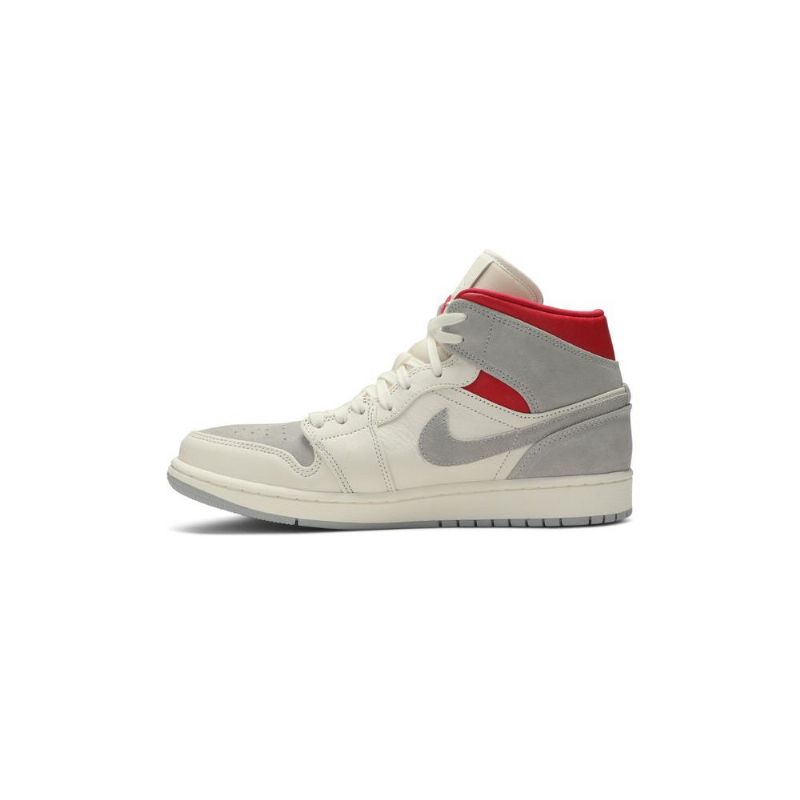 Pánské Boty Air Jordan 1 Sneakersnstuff Mid Bílý Šedá Červené