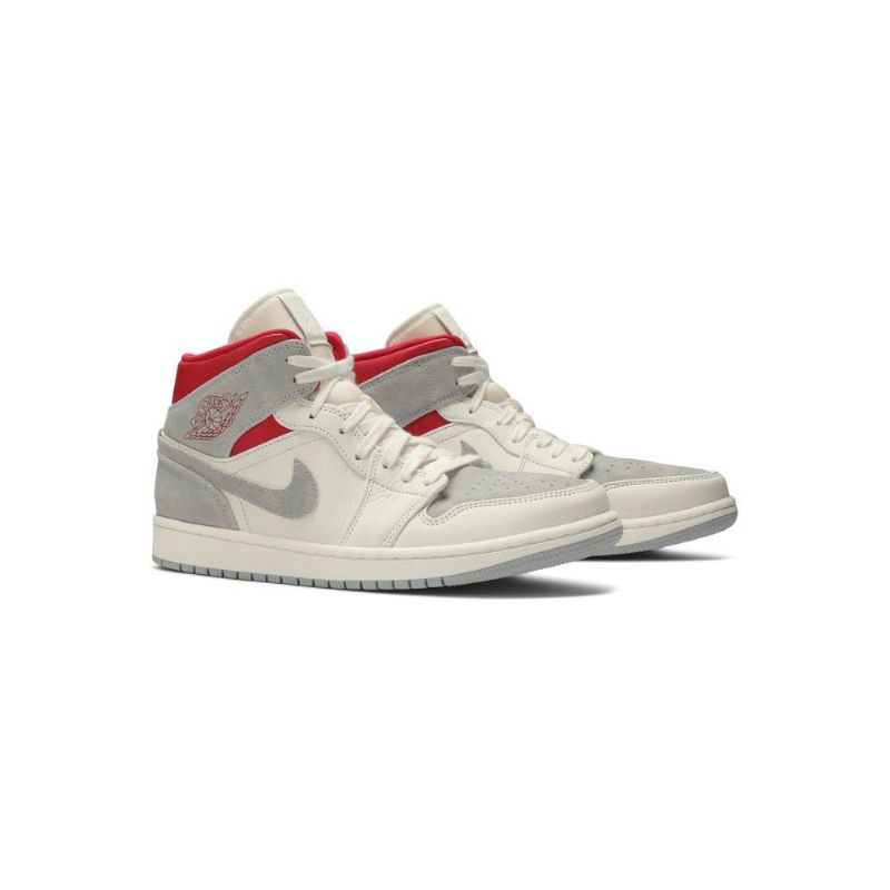 Pánské Boty Air Jordan 1 Sneakersnstuff Mid Bílý Šedá Červené