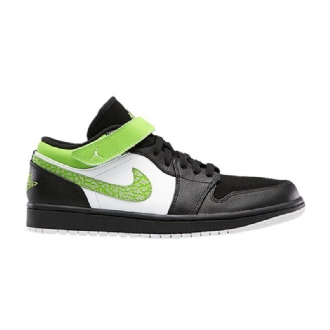 Pánské Boty Air Jordan 1 Strap Low Černá Zelená Bílý