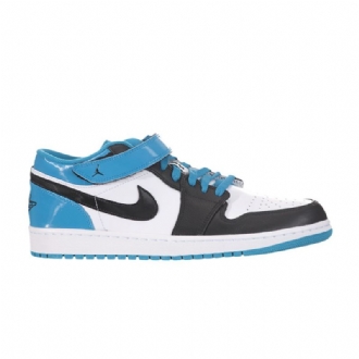 Pánské Boty Air Jordan 1 Strap Nízká Bílá Černá Tyrkysová