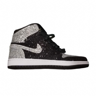 Pánské Boty Air Jordan 1 The Shoe Surgeon Černá Stříbrný