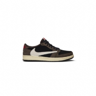 Pánské Boty Air Jordan 1 Travis Scott Low Černá Hnědá Červená Béžová