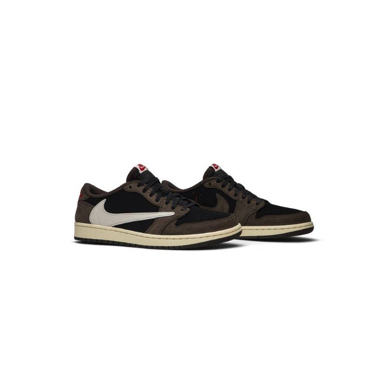 Pánské Boty Air Jordan 1 Travis Scott Low Černá Hnědá Červená Béžová