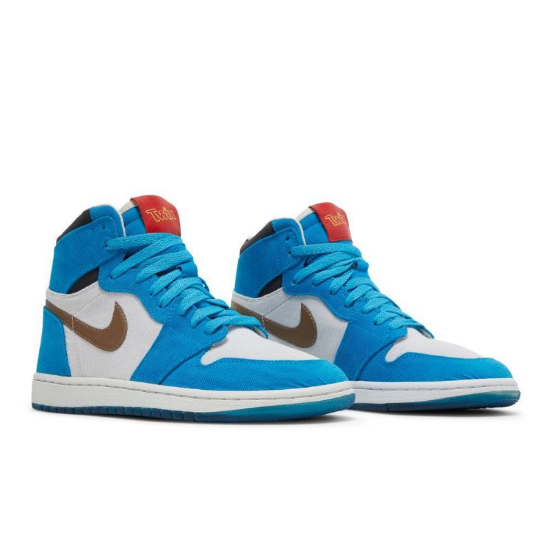 Pánské Boty Air Jordan 1 Twix The Shoe Surgeon Vysoká Modrá Bílá Černá Hnědá