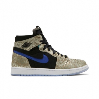Pánské Boty Air Jordan 1 Zoom Comfort Zlatá Černá Modrá