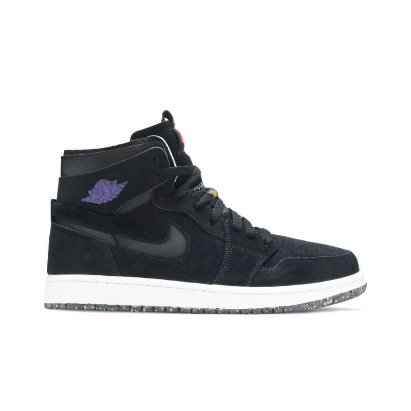 Pohodlné Černé Fialové Pánské Boty Air Jordan 1 S Vysokým Zoomem