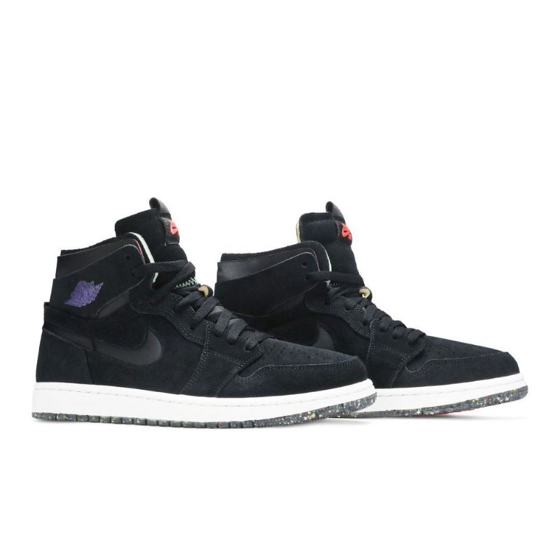 Pohodlné Černé Fialové Pánské Boty Air Jordan 1 S Vysokým Zoomem