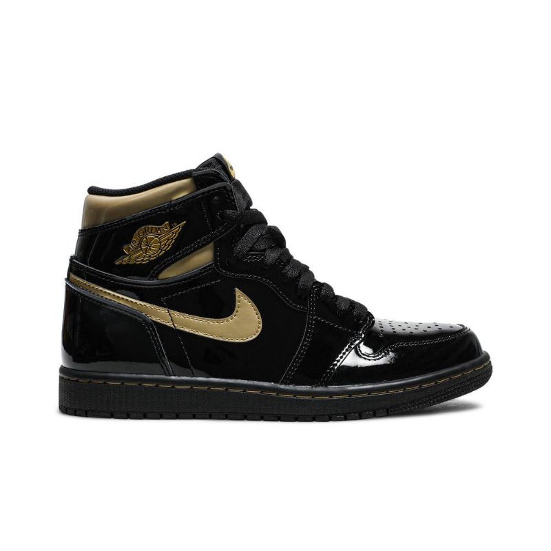 Retro Vysoké A Černé Zlaté Pánské Boty Air Jordan 1