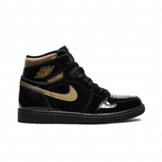 Retro Vysoké A Černé Zlaté Pánské Boty Air Jordan 1