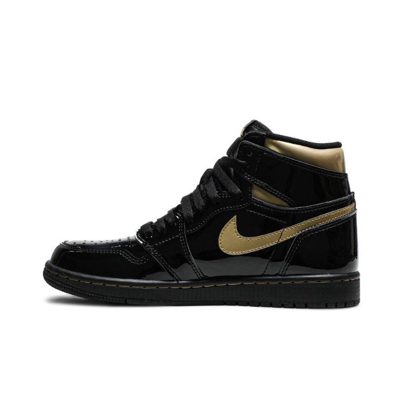 Retro Vysoké A Černé Zlaté Pánské Boty Air Jordan 1