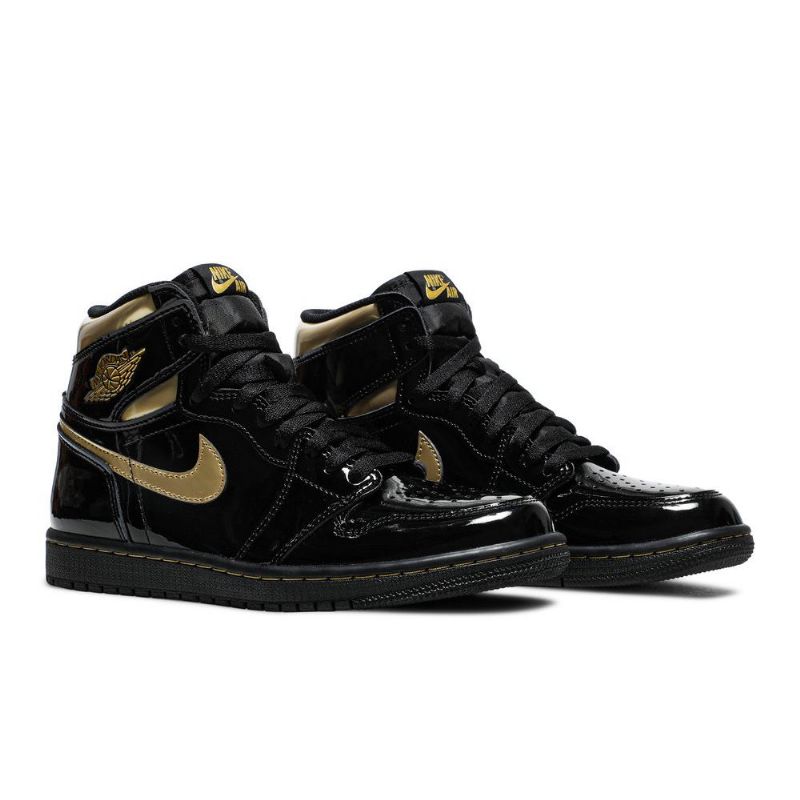 Retro Vysoké A Černé Zlaté Pánské Boty Air Jordan 1