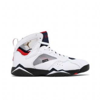 Pánské Boty Air Jordan 7 Paris Saint-germain Retro Bílý Tmavě Modrá Modrý Červené