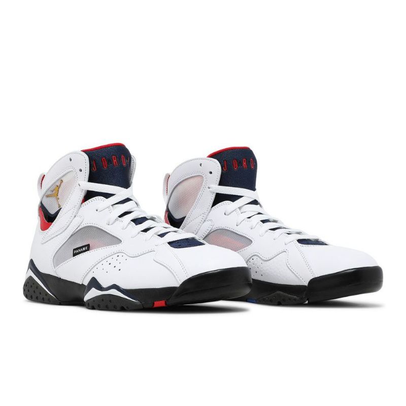 Pánské Boty Air Jordan 7 Paris Saint-germain Retro Bílý Tmavě Modrá Modrý Červené