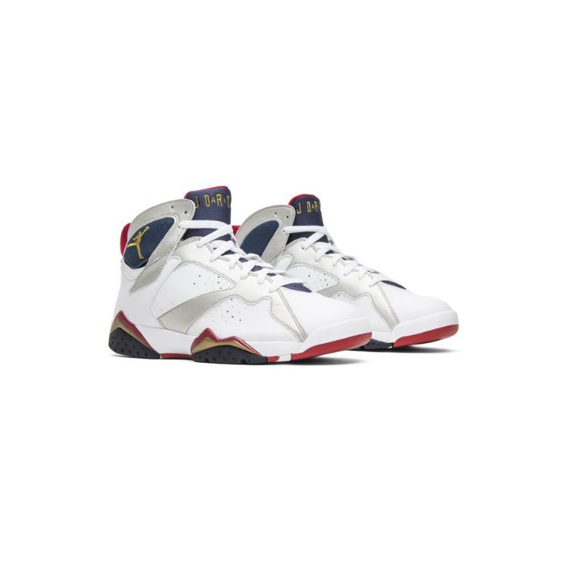 Pánské Boty Air Jordan 7 Retro Bílý Zlatý Tmavě Modrá Modrý