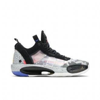 Pánské Boty Air Jordan 34 Low Černá Oranžový Šedá