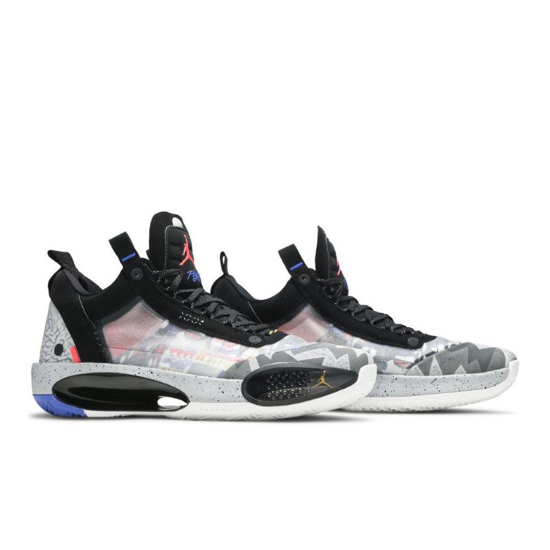 Pánské Boty Air Jordan 34 Low Černá Oranžový Šedá