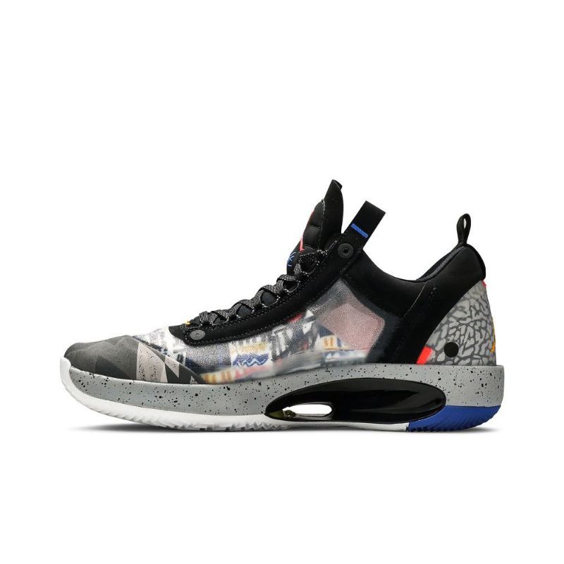 Pánské Boty Air Jordan 34 Low Pf Černá Oranžový Šedá