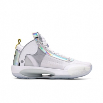 Pánské Boty Air Jordan 34 Pf Bílý Stříbrný