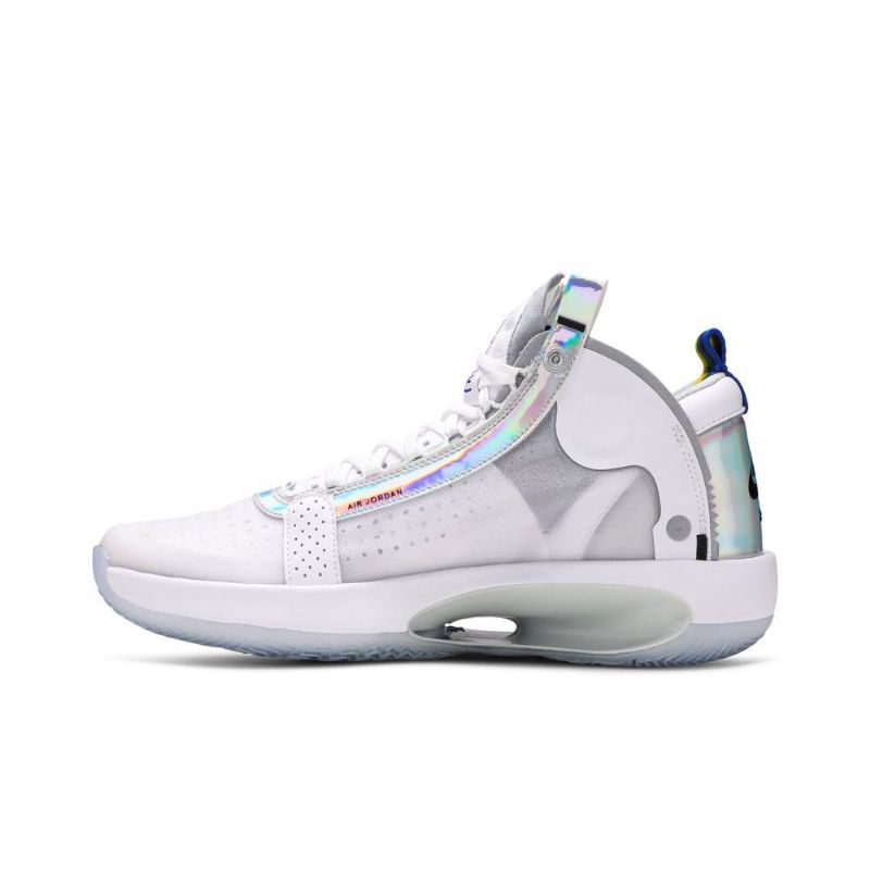 Pánské Boty Air Jordan 34 Pf Bílý Stříbrný