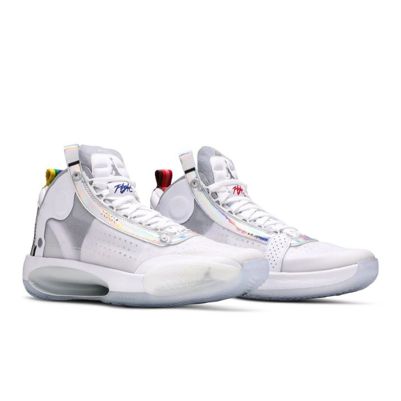 Pánské Boty Air Jordan 34 Pf Bílý Stříbrný