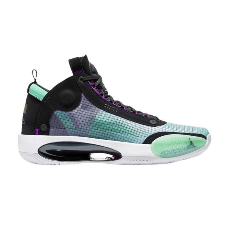 Pánské Boty Air Jordan 34 Pf Černá Tyrkysová Fialová Modrá