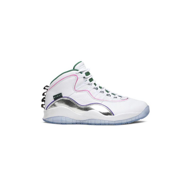 Pánské Boty Air Jordan 10 Retro Bílý Stříbrný Zelená
