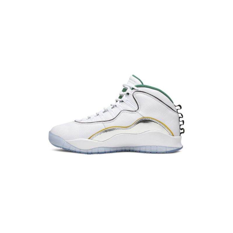 Pánské Boty Air Jordan 10 Retro Bílý Stříbrný Zelená