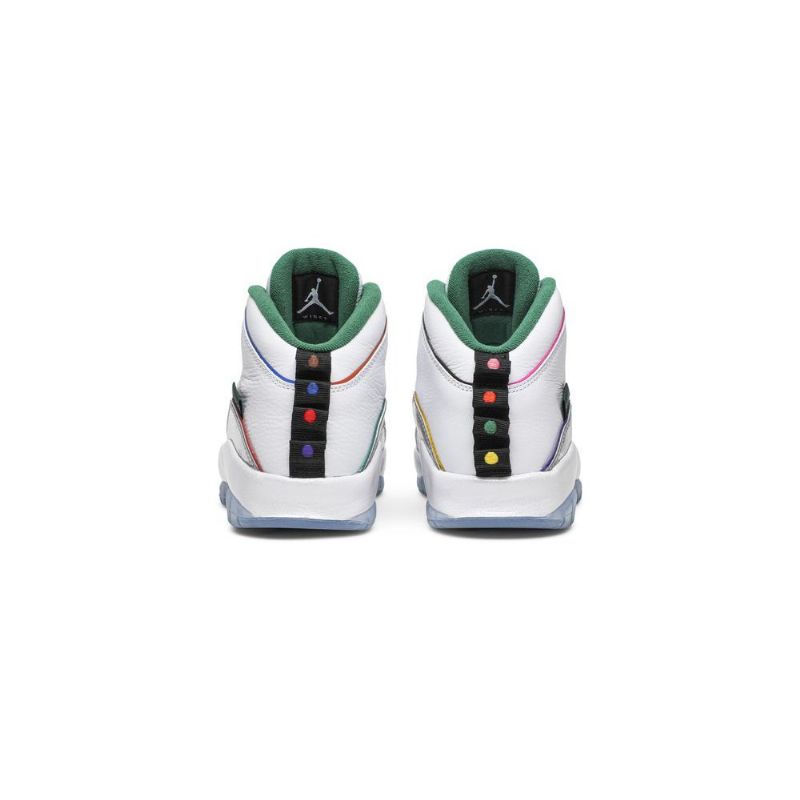 Pánské Boty Air Jordan 10 Retro Bílý Stříbrný Zelená