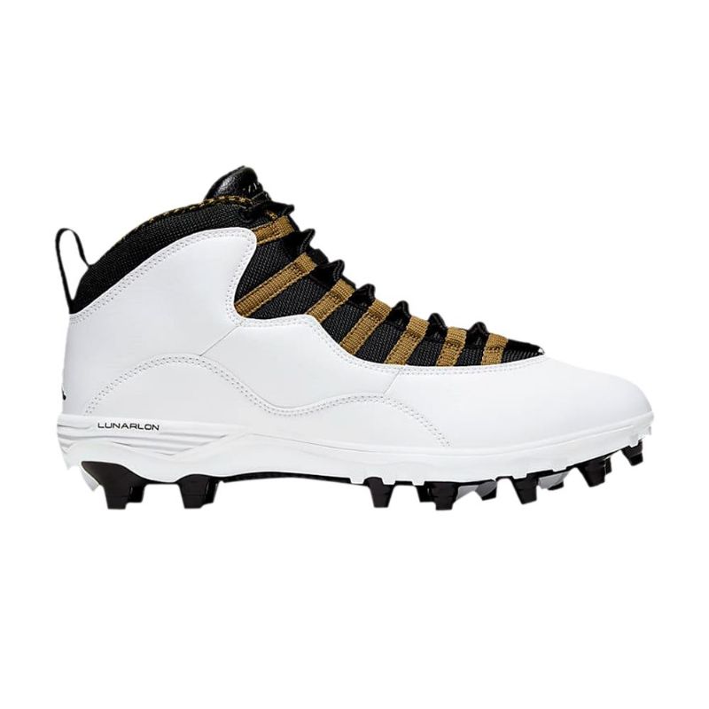 Pánské Boty Air Jordan 10 Td Mid Bílý Černá Zlatý
