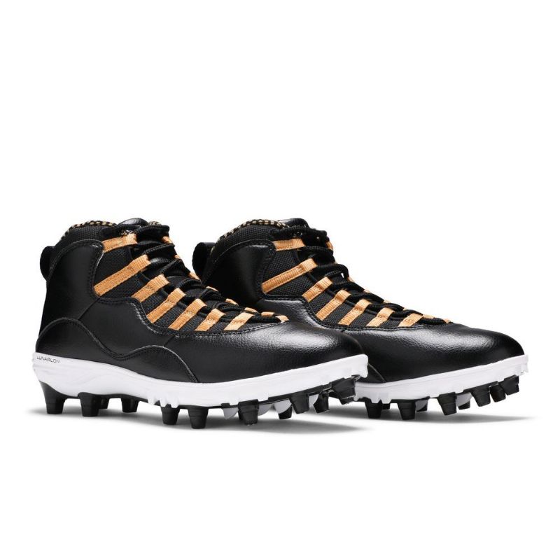Pánské Boty Air Jordan 10 Td Mid Černá Zlatý Bílý