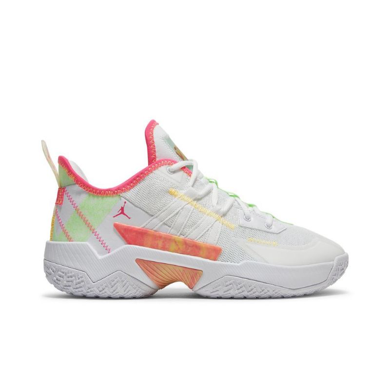 Pánské Boty Air Jordan Westbrook One Take 2 Pf Bílá Zelená Žlutá Růžová