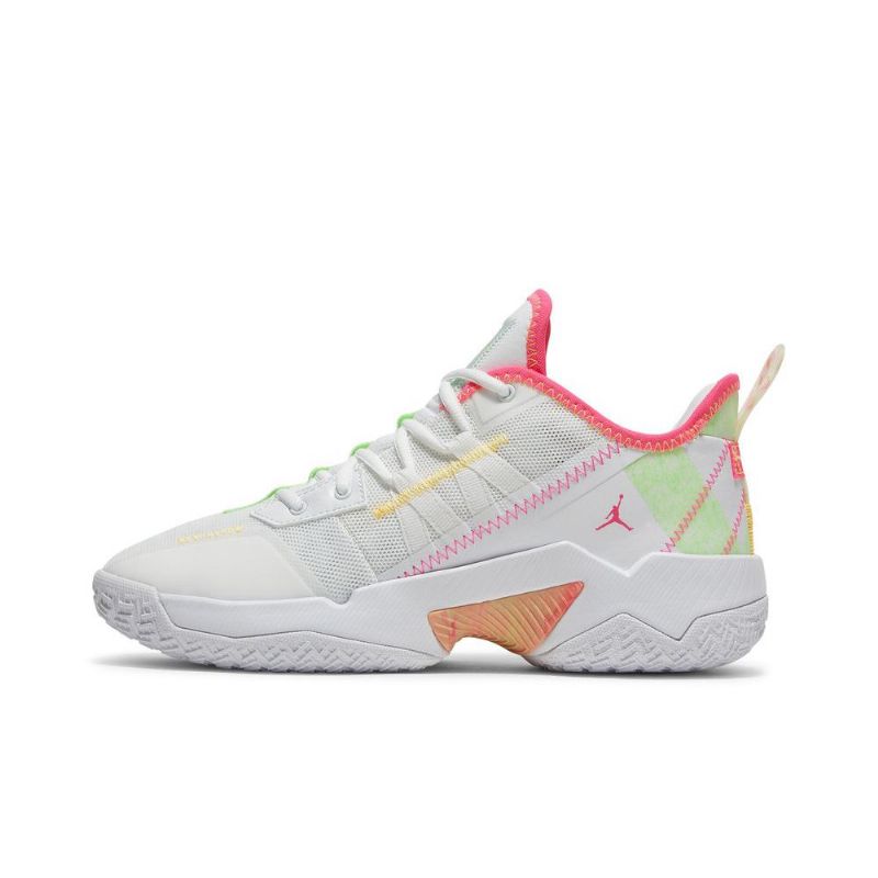 Pánské Boty Air Jordan Westbrook One Take 2 Pf Bílá Zelená Žlutá Růžová