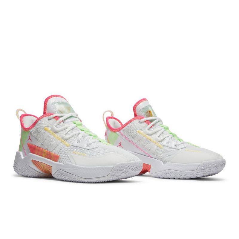 Pánské Boty Air Jordan Westbrook One Take 2 Pf Bílá Zelená Žlutá Růžová