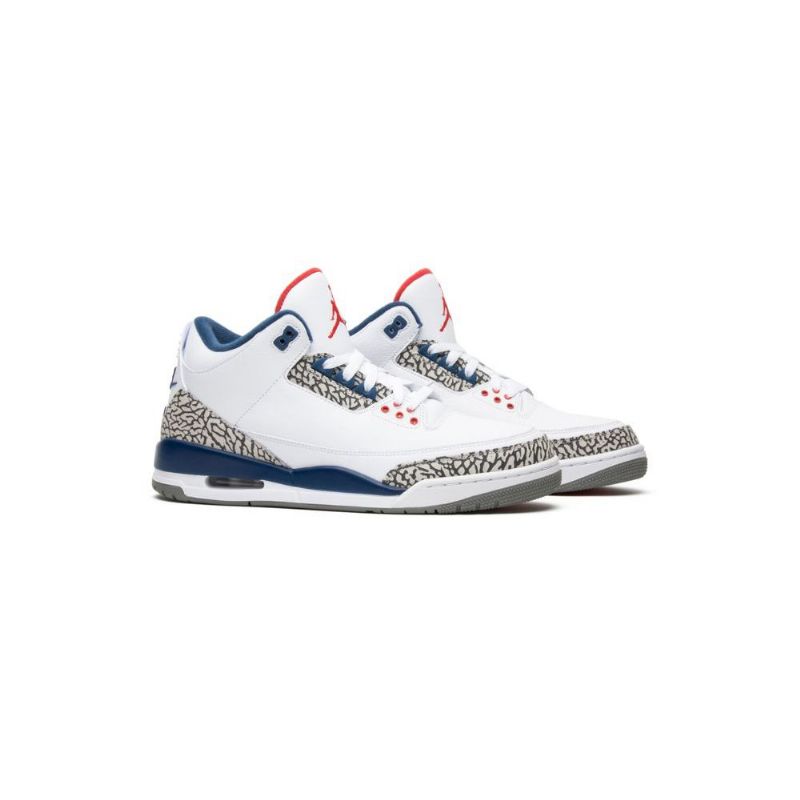 Air Jordan 3 Retro A Bílá Modrá Šedé Pánské Boty