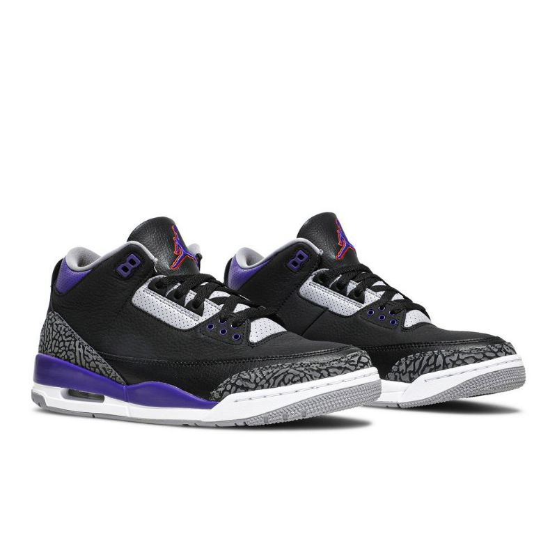 Air Jordan 3 Retro Černá Šedá Nachový Bílý Pánské Boty