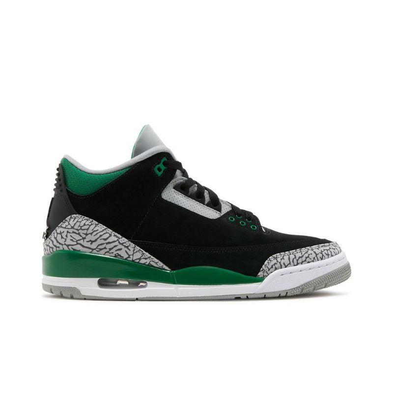 Air Jordan 3 Retro Černá Zelená Šedá Bílé Pánské Boty