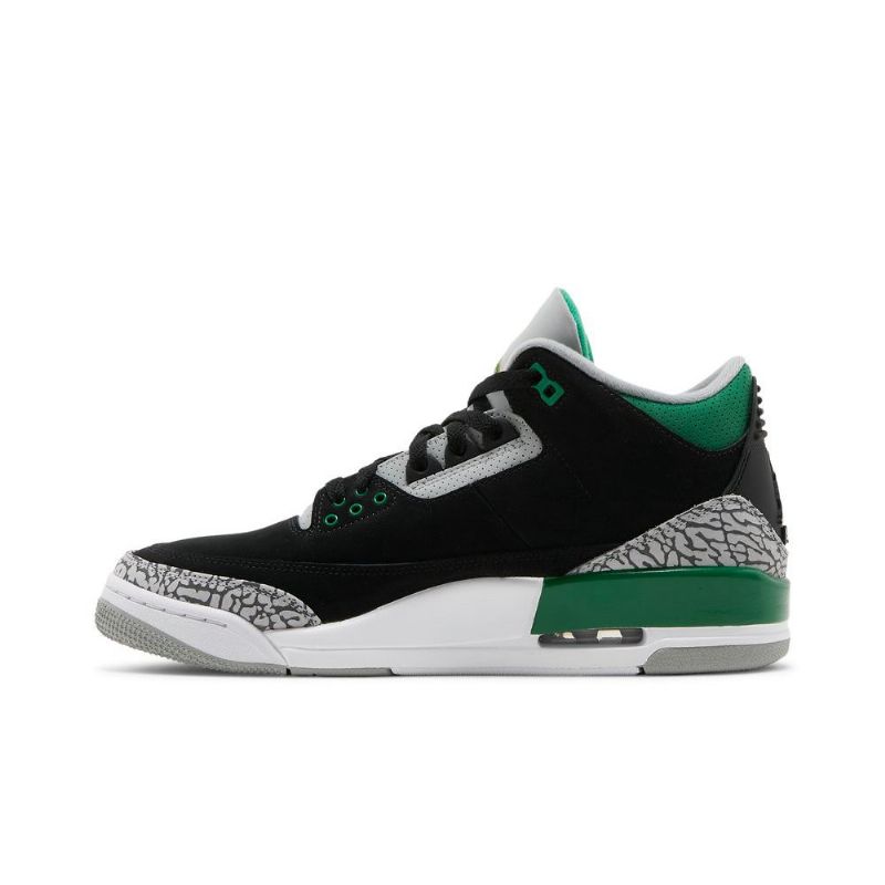 Air Jordan 3 Retro Černá Zelená Šedá Bílé Pánské Boty