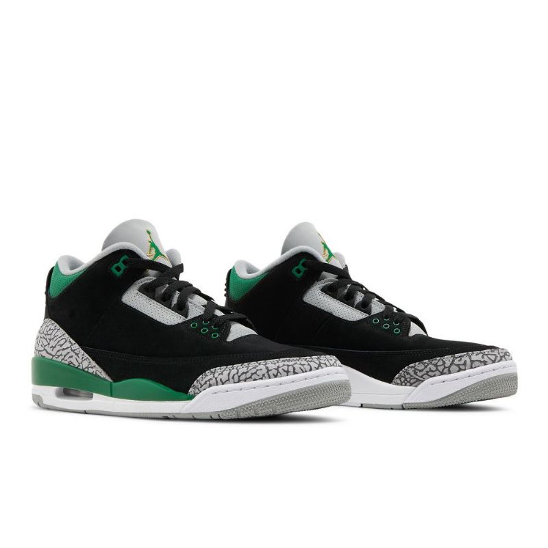 Air Jordan 3 Retro Černá Zelená Šedá Bílé Pánské Boty