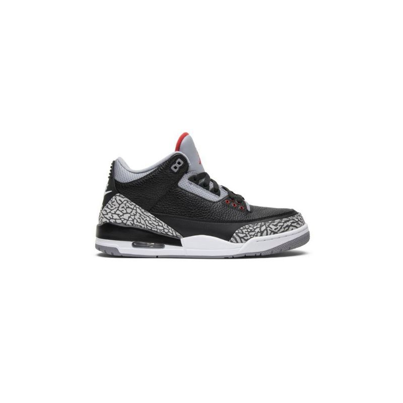 Air Jordan 3 Retro Og Černá Šedá Červené Bílý Pánské Boty