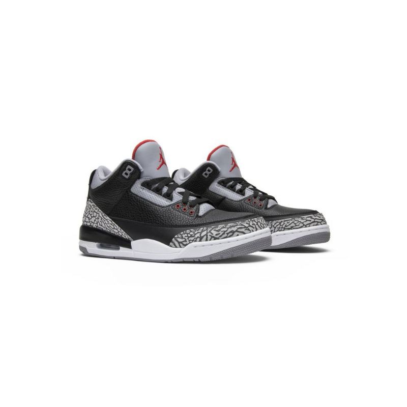 Air Jordan 3 Retro Og Černá Šedá Červené Bílý Pánské Boty